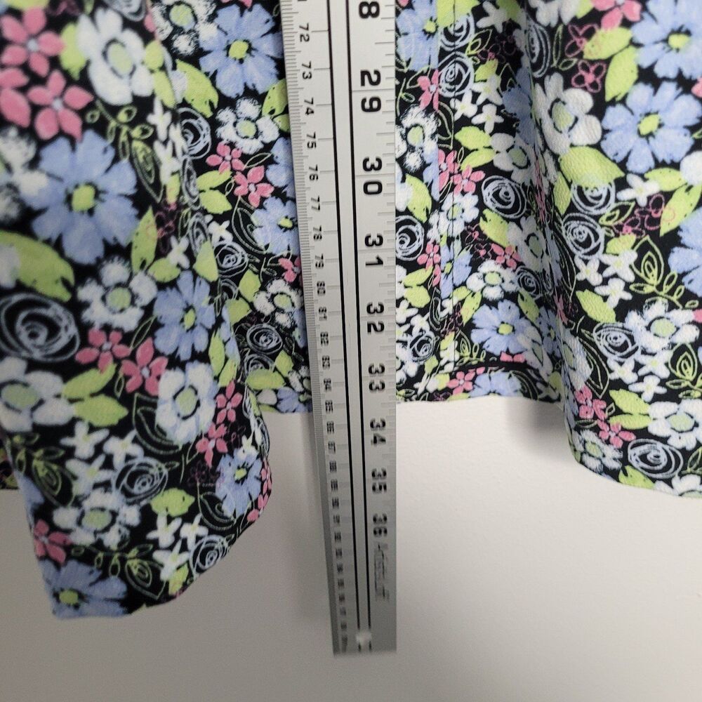 Vintage y2k bright ditsy floral trumpet style midi hippie cute skirt size 6 - Picture 6 of 6